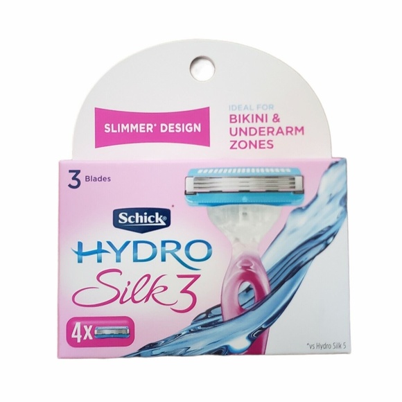 Schick Hydro Silk 3 Razor refill 4 Blades Ideal for Bikini & Underarms New - Picture 1 of 4